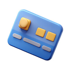 3D Credit Card With Chip