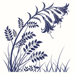 black and white hedysarum