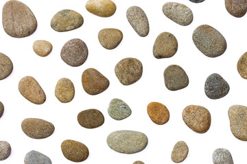 白バックの丸い小石素材