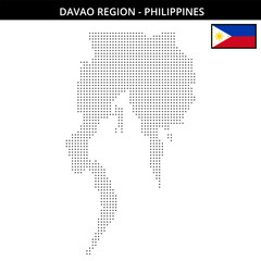 Small dots map of davao-region in Philippines