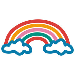 Cute Scrible Rainbow