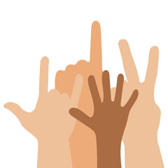 Fototapeta premium International Youth Day Hand Expression