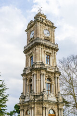 Istanbul Turkey. March 30, 2025. Dolmabahce Clock Tower, located in Istanbul, Turkey, was built in the 19th century.