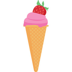 Cone Ice Cream Illustration