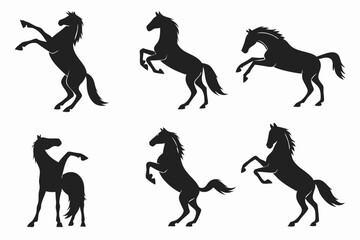 silhouettes of horses