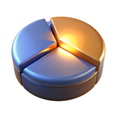 3D Pie Chart With Glowing Edges