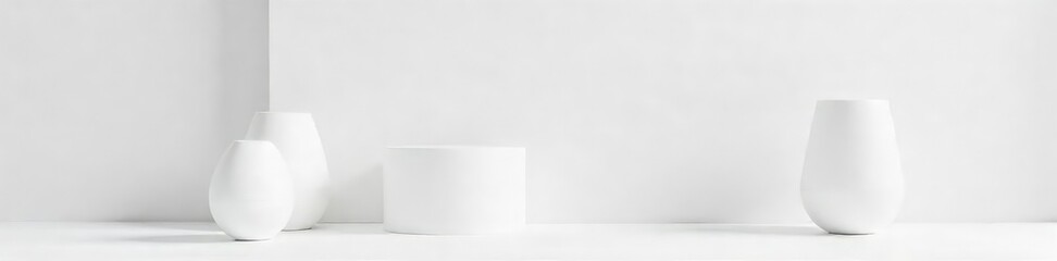 A minimalist scene featuring stark white objects against a pure white backdrop Perfect for clean, modern design projects or presentations emphasizing simplicity and purity , immaculate, white texture