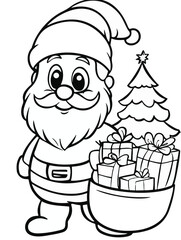 Santa Giving Out Presents