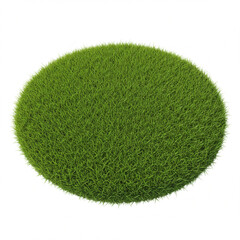 Artificial Turf Circle: Lush Green Texture for Landscaping & Design Projects isolated on transparent background
