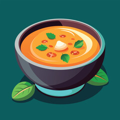 Delicious bowl of creamy soup.