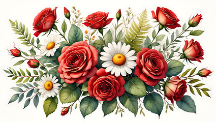 A beautiful bouquet of red roses, perfect for expressing love and romance on any special day