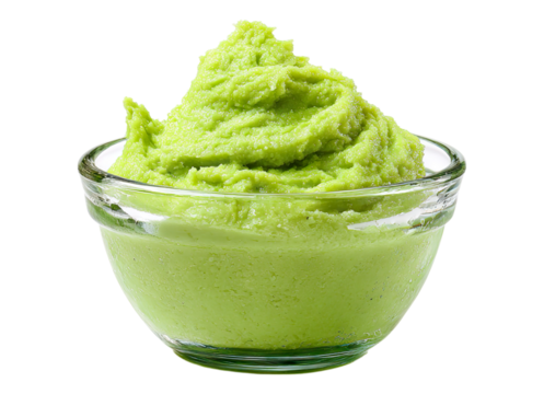 Glass bowl wasabi paste