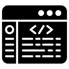 Source Code Glyph Icon