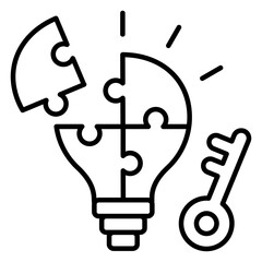 Problem Solving Outline Icon