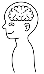a creative illustration of the human brain. This image is simple, clean, and directly conveys the essence of thought