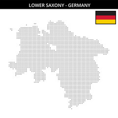 Small dots map of lower-saxony in Germany