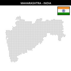 Small dots map of maharashtra in India