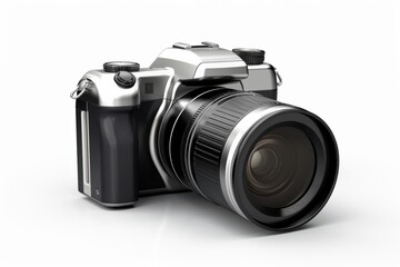 Vintage camera on a plain surface capturing memories and moments in photography