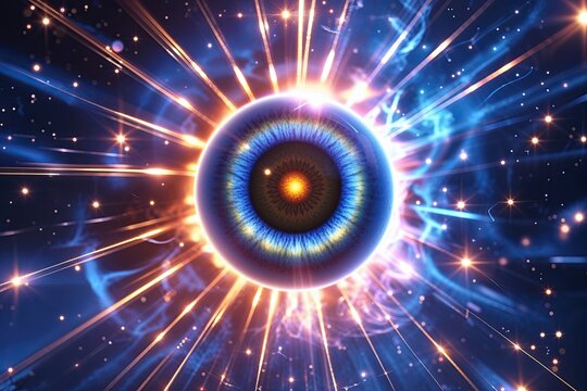 Stunning 4K Dynamic Human Iris Animation Showcasing Radiant Light and Eye Effects
