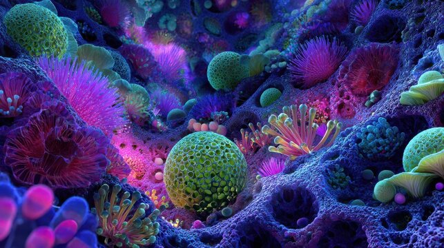 Exploring a thriving nanoscale environment of micro-organisms in nature