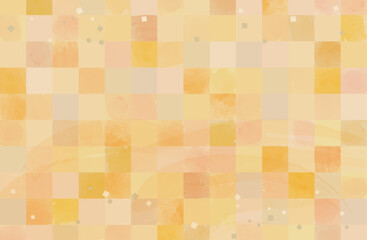 秋モチーフ和紙・水彩の背景ベクターイラスト