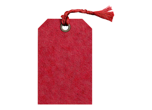 Plain red tag