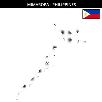 Small dots map of mimaropa in Philippines