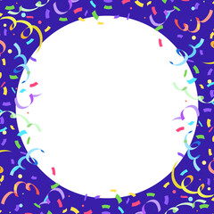 Flat Confetti Frame For every Celebration