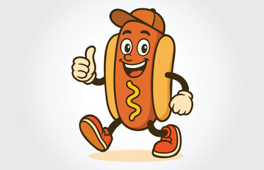 Hot Dogs Mascot Cartoon Template
