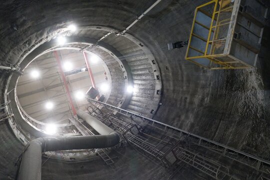 building site of prague new metro line D
