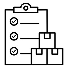 Inventory Management Outline Icon