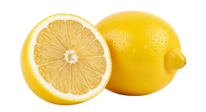 Sliced citrus fruit radiates yellow freshness