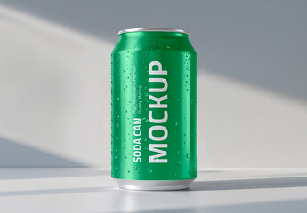 Beverage Soda Can Branding PSD Mockup