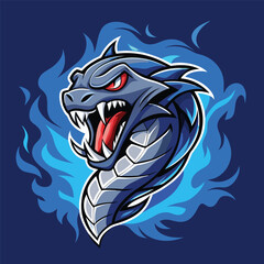 Fierce Dragon Mascot Logo – E sports, Gaming, and Fantasy Branding