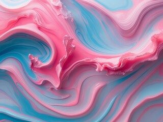 Abstract Pink and Blue Swirls, Cotton Candy Texture, Sweet Dreamy Fantasy.