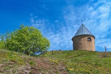 beautiful nature in krusne hory  mountains in czechia