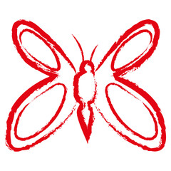 Hand Drawn Butterfly Crayon