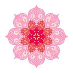 vector illustration of a pink flower