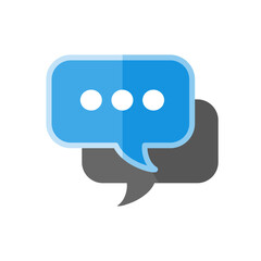 Chat, colorful speech bubbles – vector icon