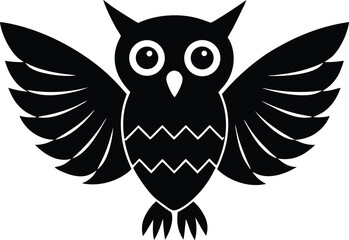 eagle owl isolated on white