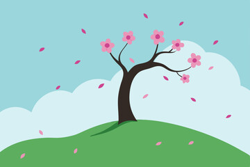 Love blossoms on this vibrant spring apple tree, a beautiful illustration of nature's heart-filled design