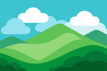 Fototapeta premium landscape with mountains and clouds