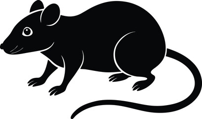 vector illustration of a black squirrel