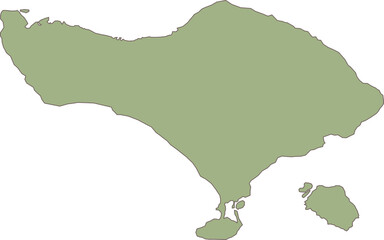 Bali Islands Indonesia Map Icon