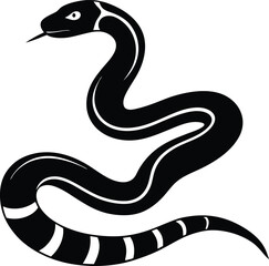 Fototapeta premium black snake vector illustration