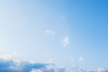 6月の空　夕方が青空と雲01