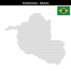 Small dots map of rondonia in Brazil