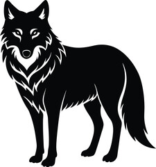 vector illustration of wolf