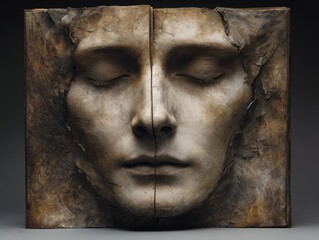 Abstract Face Sculpture Art