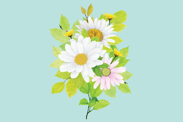watercolor CHRYSANTHEMUM card set